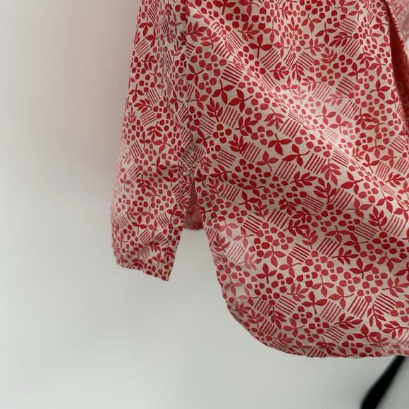 Marc by Marc Jacobs Womens Top Size L Red White Floral Button Front Sleeveless - Picture 6 of 10